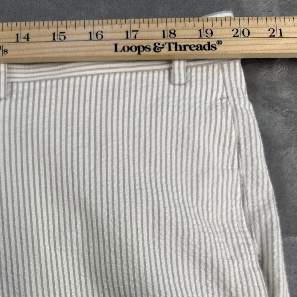 Lauren Ralph Lauren Mens 38x30 Seersucker Striped Trousers Straight Leg